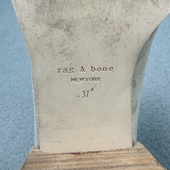 Rag & Bone Boots Womens 7 / EU 37 Shoes Grey Rover Suede Ankle Booties Chelsea - Picture 8 of 12